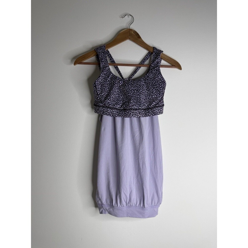 Lululemon Lavender Built In Bra Athletic Tank Top Yoga Workout Dress Size 6